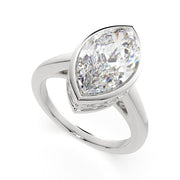 Xenia Marquise Cut Halo Pave Solitaire Engagement Ring Setting - Nivetta